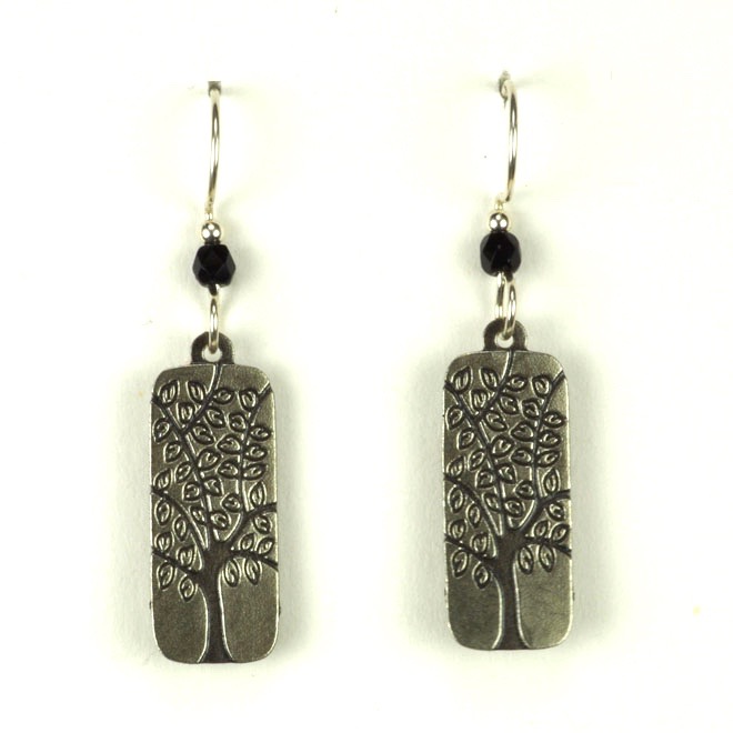 1753-2 Rectangle Tree Earrings