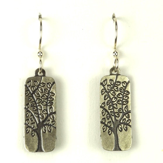 1753-S Rectangle Tree Earrings