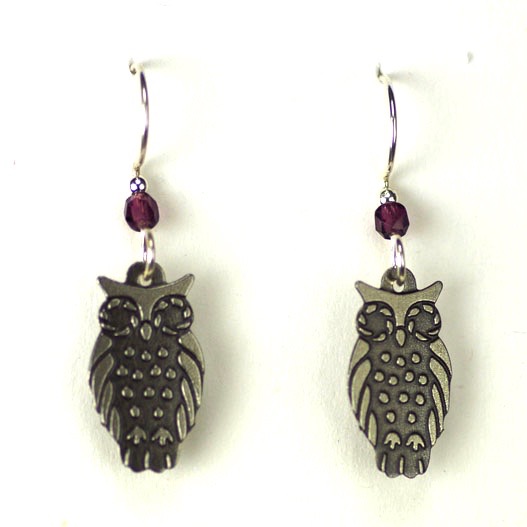 1758-12 Owl Earring Sml