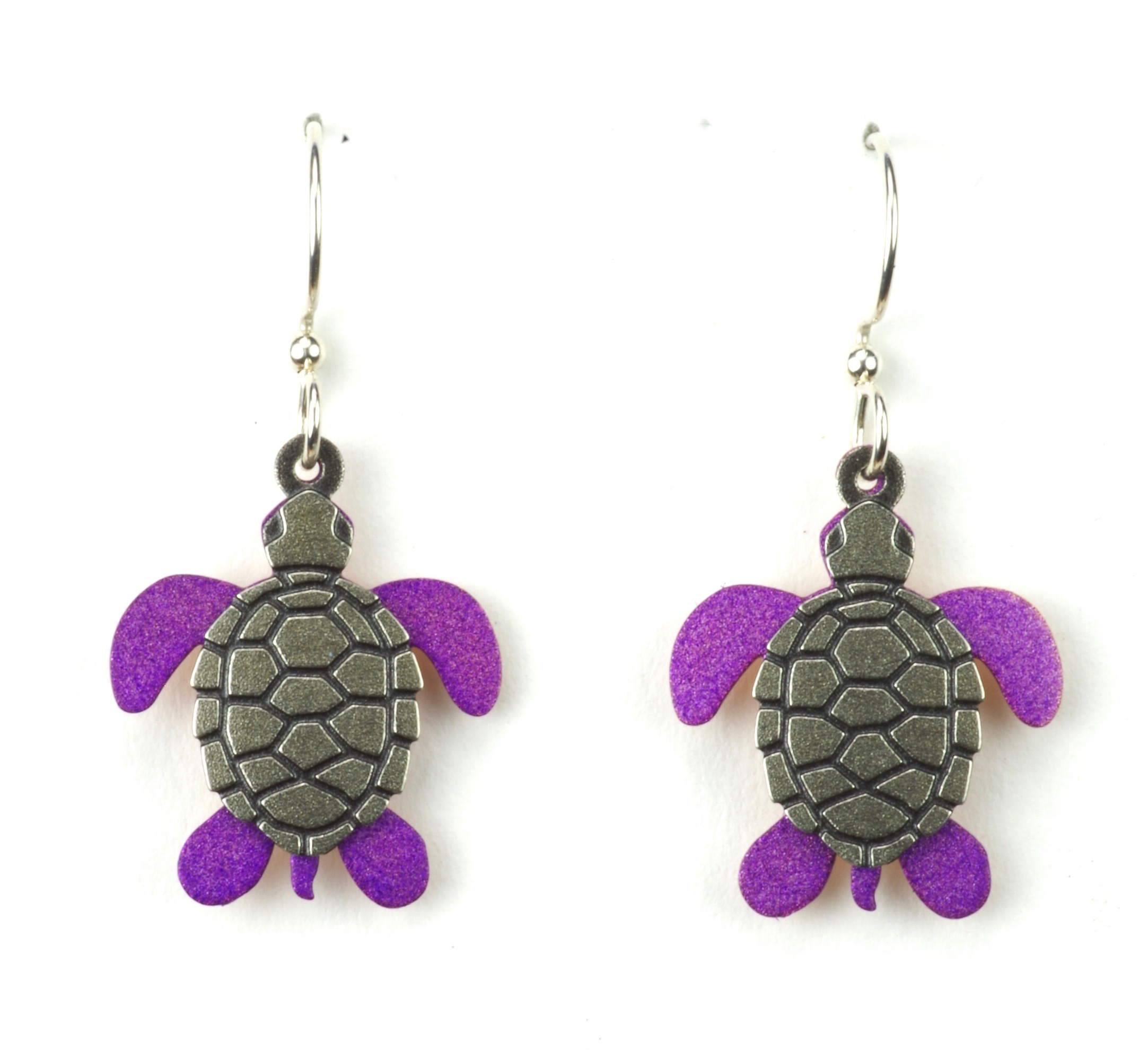 1760-12 Layered Turtle Earrings
