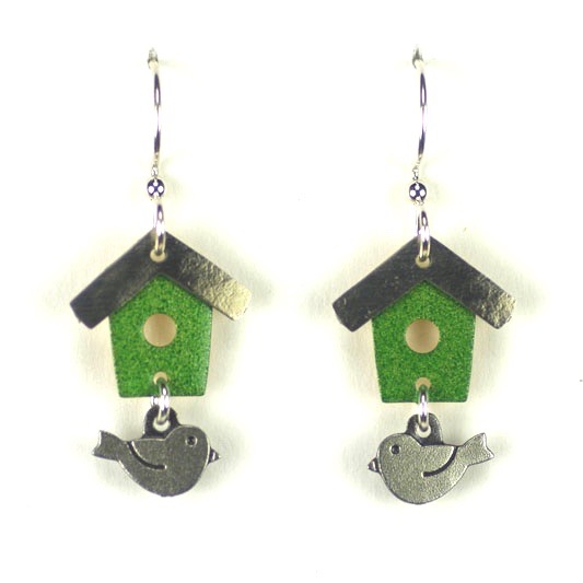 1801-7 Birdhouse Earring