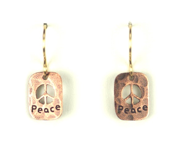 3949-C Pierced  Peace Earring